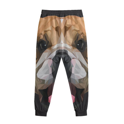 Geometric English Bulldog Print Sweatpants