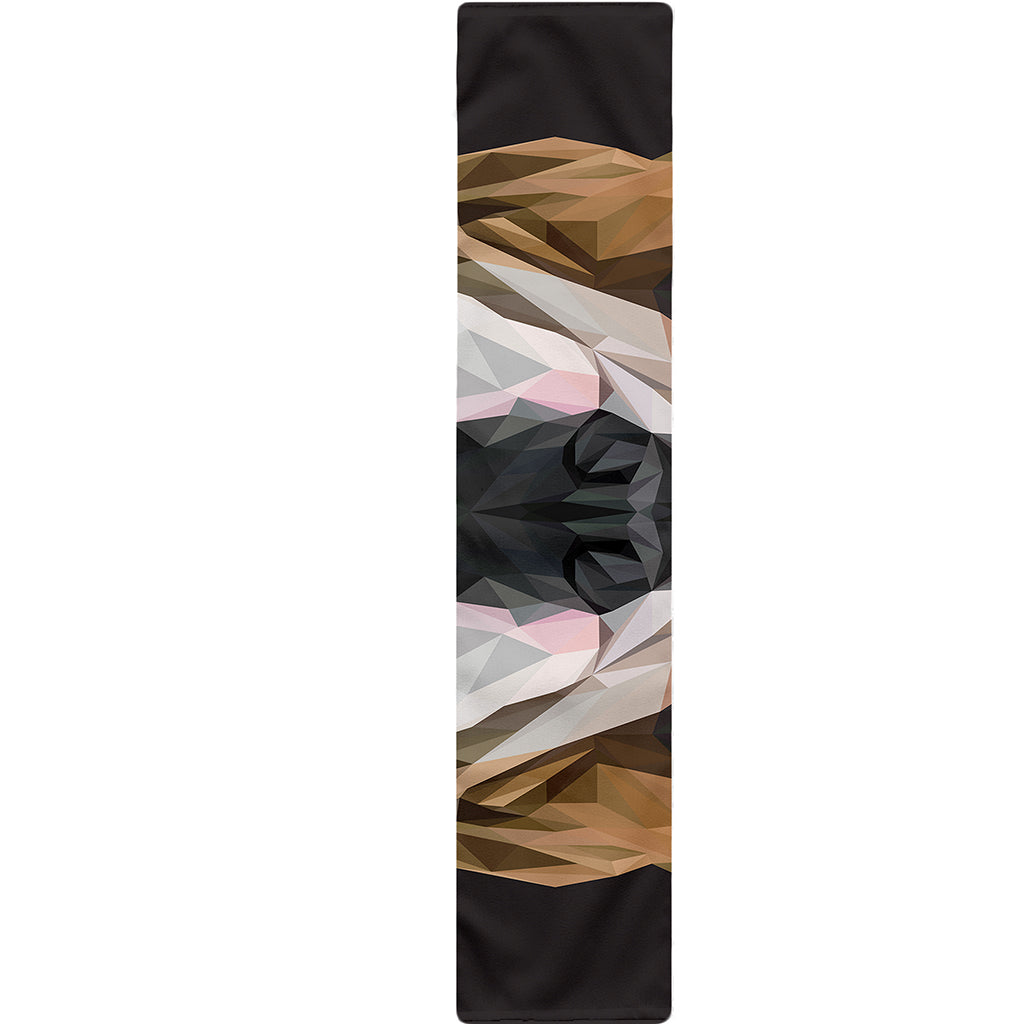 Geometric English Bulldog Print Table Runner