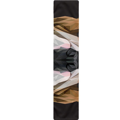 Geometric English Bulldog Print Table Runner