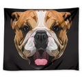 Geometric English Bulldog Print Tapestry