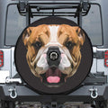 Geometric English Bulldog Print Tire Cover With Camera Hole