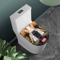 Geometric English Bulldog Print Toilet Lid Cover