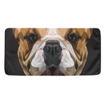 Geometric English Bulldog Print Towel