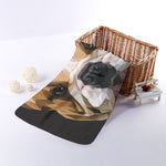 Geometric English Bulldog Print Towel