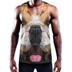 Geometric English Bulldog Print Training Tank Top