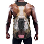Geometric English Bulldog Print Training Tank Top