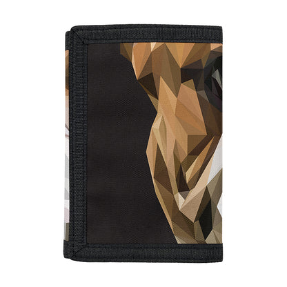 Geometric English Bulldog Print Trifold Wallet