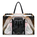Geometric English Bulldog Print Utility Tote Bag