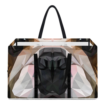 Geometric English Bulldog Print Utility Tote Bag