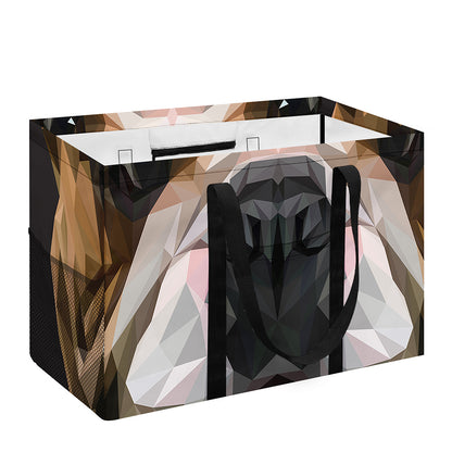 Geometric English Bulldog Print Utility Tote Bag