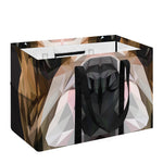 Geometric English Bulldog Print Utility Tote Bag