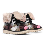 Geometric English Bulldog Print Winter Boots