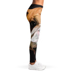 Geometric English Bulldog Print Women's Leggings