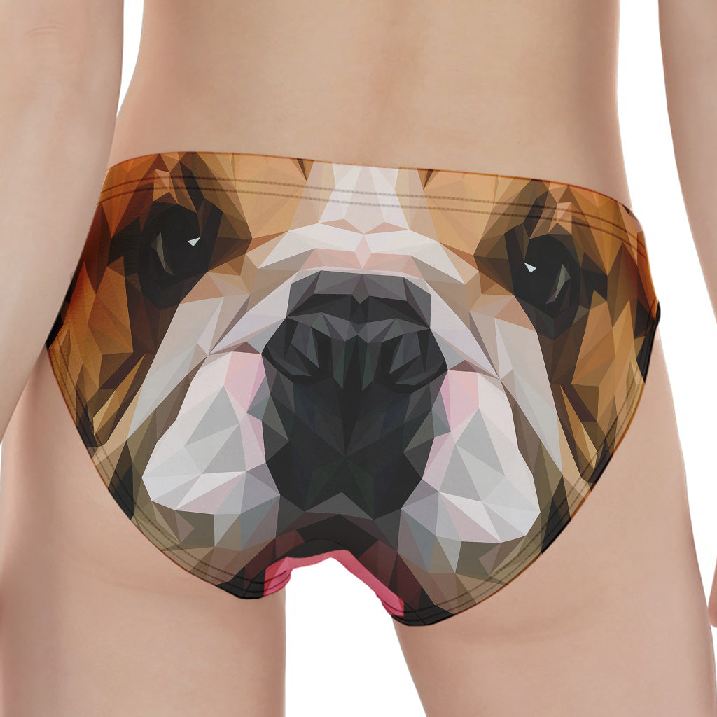 Geometric English Bulldog Print Women's Panties