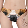 Geometric English Bulldog Print Women's Thong