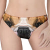 Geometric English Bulldog Print Women's Thong