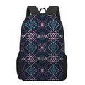 Geometric Ethnic Navajo Pattern Print 17 Inch Backpack