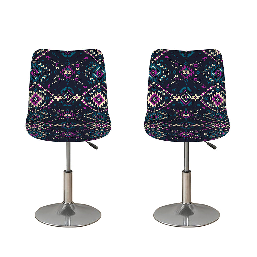 Geometric Ethnic Navajo Pattern Print Bar Stool Covers