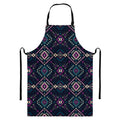Geometric Ethnic Navajo Pattern Print Bib Apron With Pocket