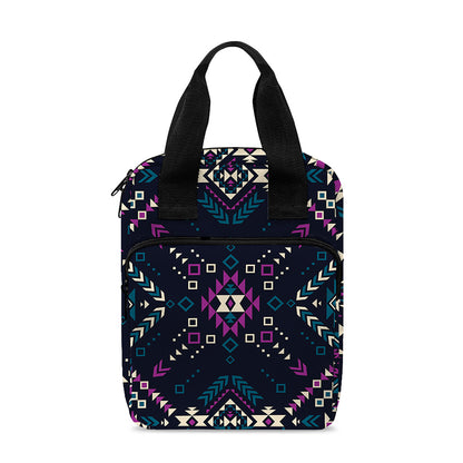 Geometric Ethnic Navajo Pattern Print Bible Tote Bag