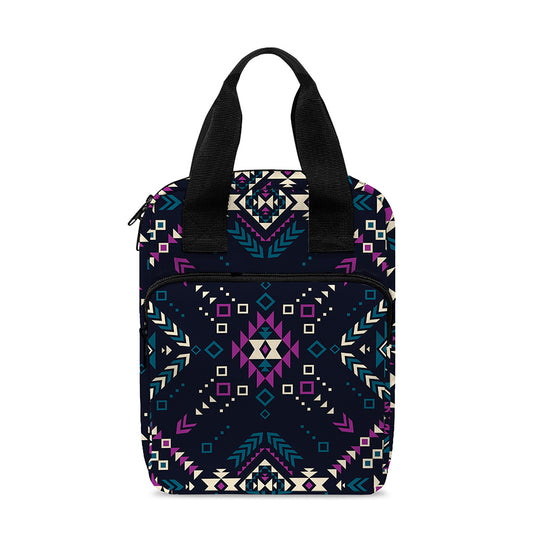 Geometric Ethnic Navajo Pattern Print Bible Tote Bag