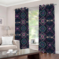 Geometric Ethnic Navajo Pattern Print Dimout Grommet Curtains
