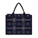 Geometric Ethnic Navajo Pattern Print Canvas Tote Bag
