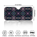 Geometric Ethnic Navajo Pattern Print Car Windshield Sun Shade