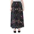 Geometric Ethnic Navajo Pattern Print Chiffon Maxi Skirt