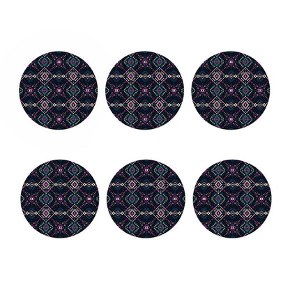 Geometric Ethnic Navajo Pattern Print Coaster Set