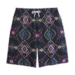 Geometric Ethnic Navajo Pattern Print Cotton Shorts