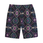 Geometric Ethnic Navajo Pattern Print Cotton Shorts