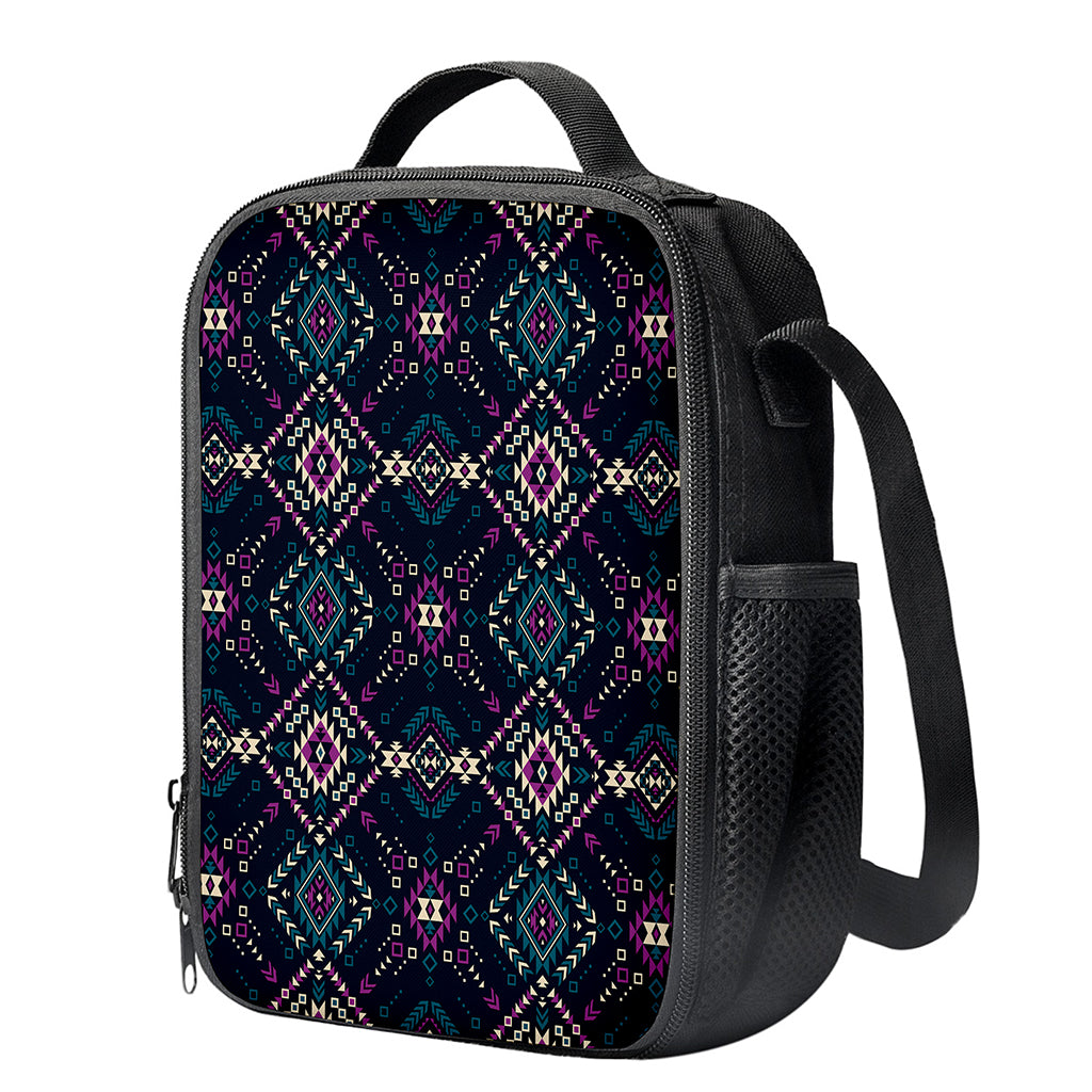Geometric Ethnic Navajo Pattern Print Crossbody Lunch Bag