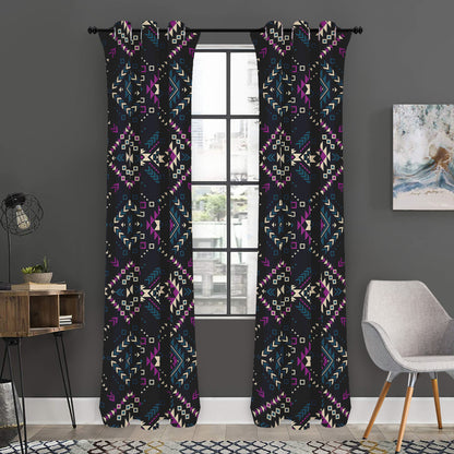 Geometric Ethnic Navajo Pattern Print Curtain