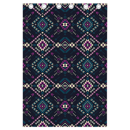 Geometric Ethnic Navajo Pattern Print Curtain