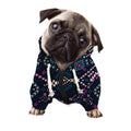 Geometric Ethnic Navajo Pattern Print Dog Zip Up Hoodie