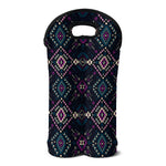 Geometric Ethnic Navajo Pattern Print Double Neoprene Wine Tote