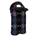 Geometric Ethnic Navajo Pattern Print Double Neoprene Wine Tote