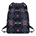 Geometric Ethnic Navajo Pattern Print Drawstring Backpack