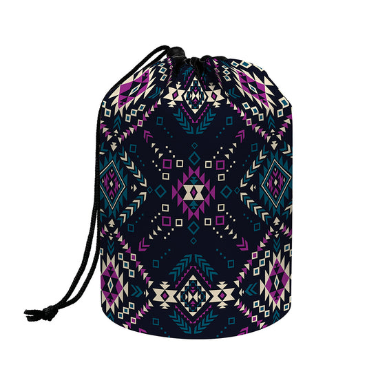 Geometric Ethnic Navajo Pattern Print Drawstring Makeup Bag