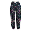 Geometric Ethnic Navajo Pattern Print Fleece Lined Knit Pants