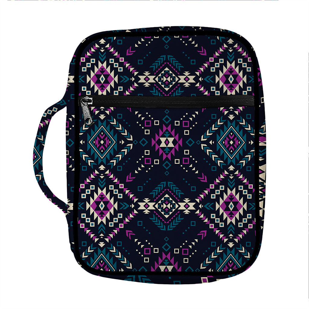Geometric Ethnic Navajo Pattern Print Front Pocket Bible Bag