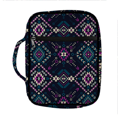 Geometric Ethnic Navajo Pattern Print Front Pocket Bible Bag