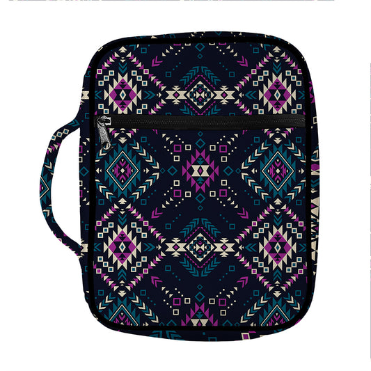 Geometric Ethnic Navajo Pattern Print Front Pocket Bible Bag