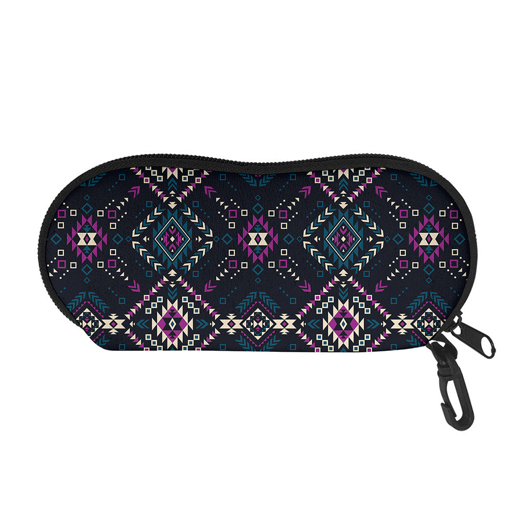 Geometric Ethnic Navajo Pattern Print Glasses Case
