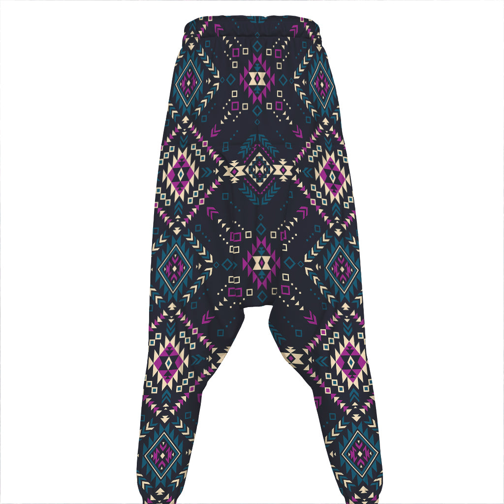 Geometric Ethnic Navajo Pattern Print Hammer Pants