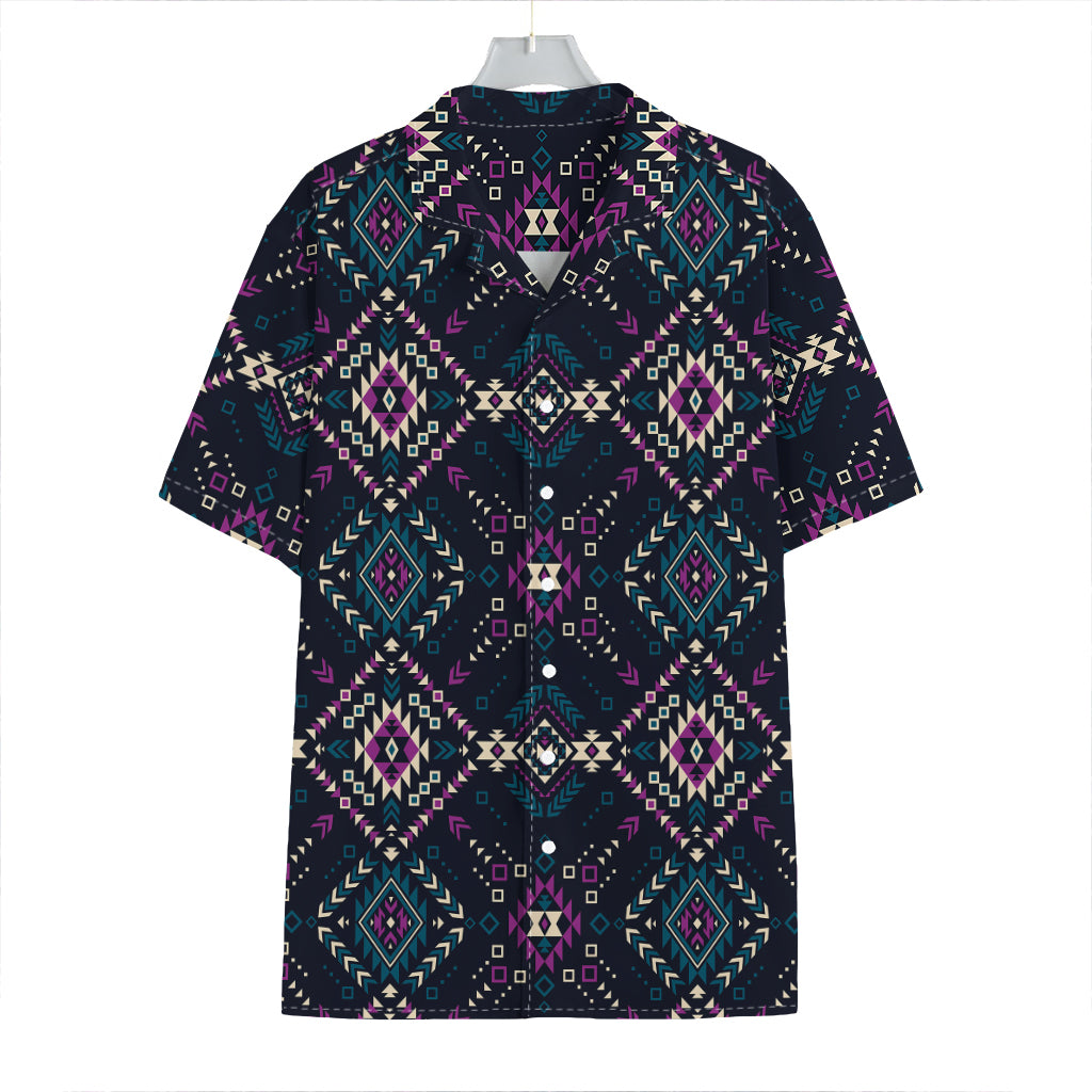 Geometric Ethnic Navajo Pattern Print Hawaiian Shirt