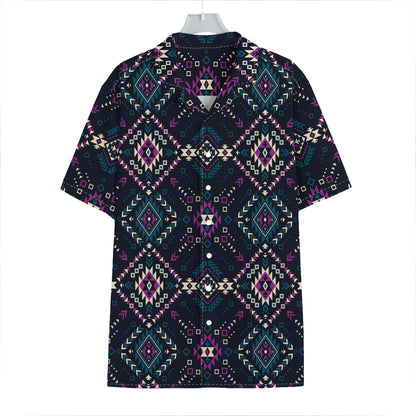 Geometric Ethnic Navajo Pattern Print Hawaiian Shirt