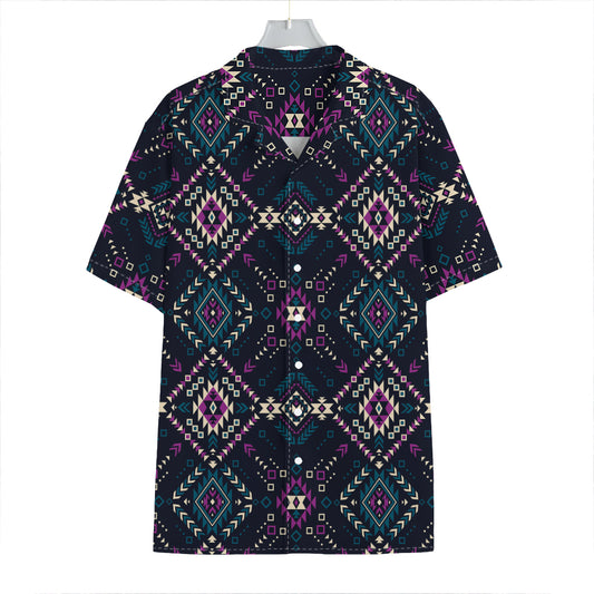 Geometric Ethnic Navajo Pattern Print Hawaiian Shirt