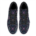 Geometric Ethnic Navajo Pattern Print High Top Leather Sneakers